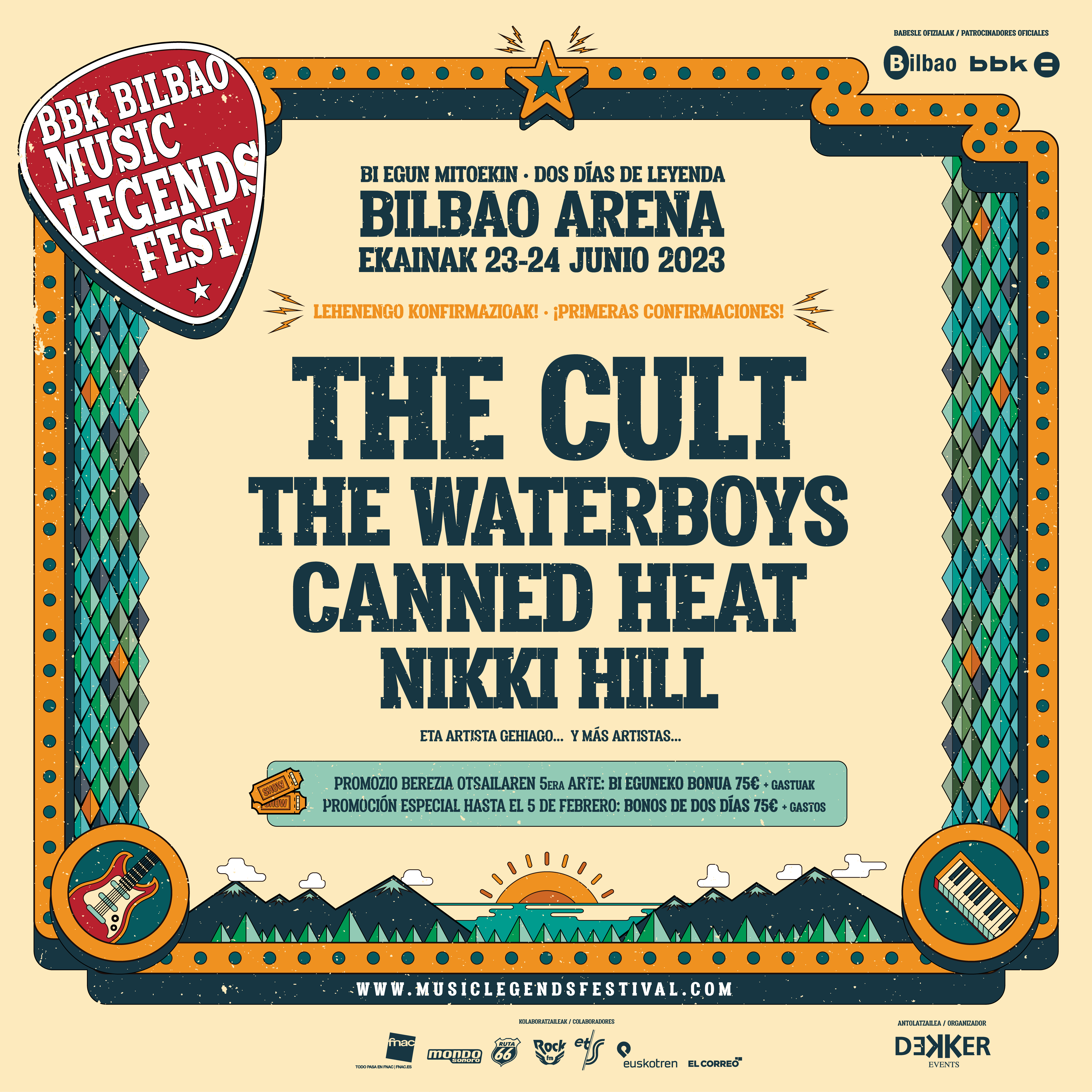 Primeras confirmaciones del BBK BILBAO MUSIC LEGENDS FEST 2023